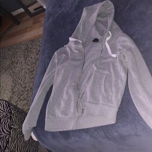 Justice gray zip up sweatshirt